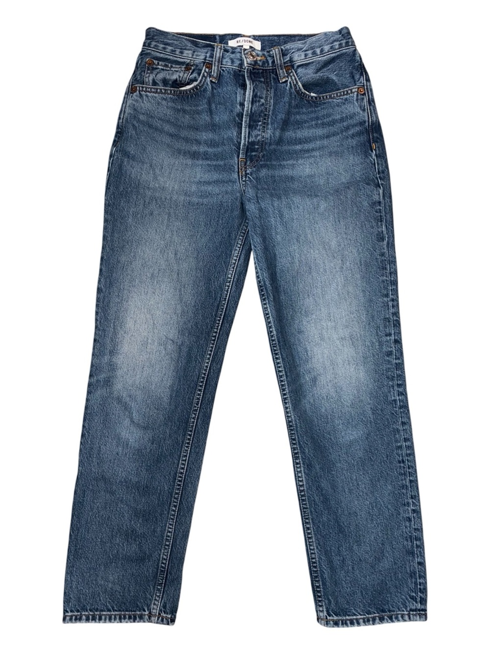 Re Done 70's Stove Pipe Jeans in Vintage Lapus Wash size 26